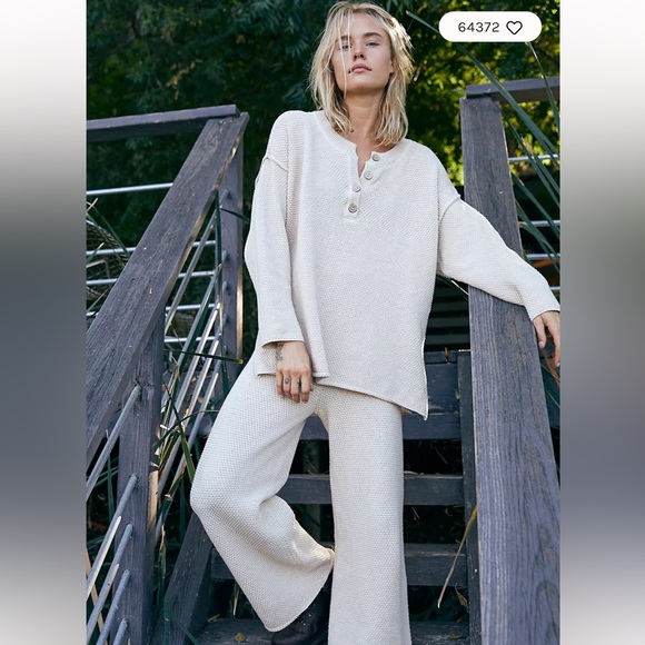 Free People Hailee Sweater Set - Blue XS - Picture 8 of 8